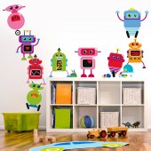 Kit Vinilo decorativo infantil 9 robots