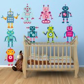 Kit Vinilo decorativo infantil 9 robots