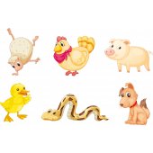 Kit Vinilo decorativo infantil animales