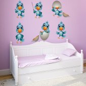 Kit Vinilo decorativo infantil aves