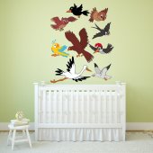 Kit Vinilo decorativo infantil aves