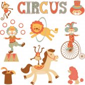 Kit Vinilo decorativo infantil circo