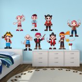 Kit Vinilo decorativo infantil piratas