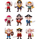 Kit Vinilo decorativo infantil piratas