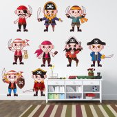 Kit Vinilo decorativo infantil piratas