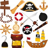 Kit Vinilo decorativo infantil piratas