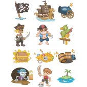 Kit Vinilo decorativo infantil piratas