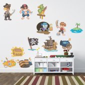 Kit Vinilo decorativo infantil piratas