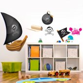 Kit Vinilo decorativo infantil piratas