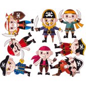 Kit Vinilo decorativo infantil piratas