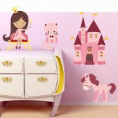 Kit Vinilo decorativo infantil princesa