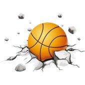 Vinilo decorativo bola del baloncesto