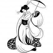Vinilo decorativo Geisha