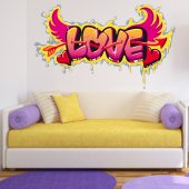 Vinilo decorativo graffiti love