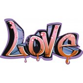 Vinilo decorativo graffiti love