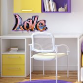 Vinilo decorativo graffiti love