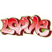 Vinilo decorativo graffiti love