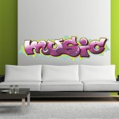 Vinilo decorativo graffiti music