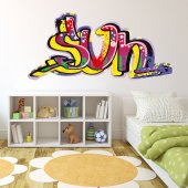 Vinilo decorativo graffiti sun