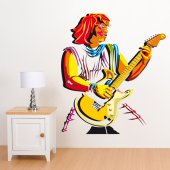 Vinilo decorativo guitarrista