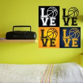 Vinilo decorativo love basketball