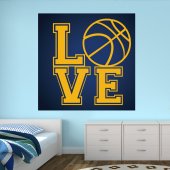 Vinilo decorativo love basketball