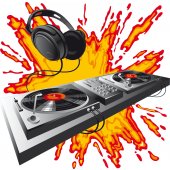 Vinilo decorativo platino dj