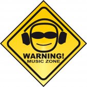 Vinilo decorativo warning music