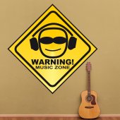 Vinilo decorativo warning music