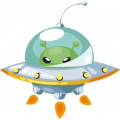 Vinilo infantil astronave