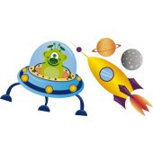 Vinilo infantil astronave