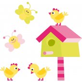 Vinilo infantil aves