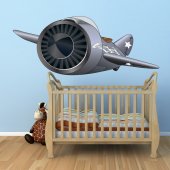 Vinilo infantil avión