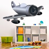 Vinilo infantil avión