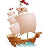 Vinilo infantil Barco pirata