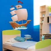 Vinilo infantil Barco pirata