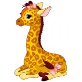 Vinilo infantil bebé jirafa