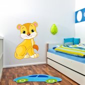 Vinilo infantil bebé león