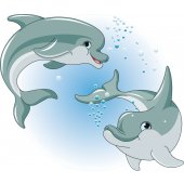 Vinilo infantil delfín