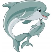 Vinilo infantil delfín