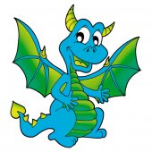 Vinilo infantil dragón