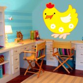 Vinilo infantil gallina