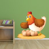 Vinilo infantil gallina