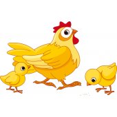 Vinilo infantil gallina