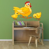 Vinilo infantil gallina