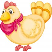 Vinilo infantil gallina