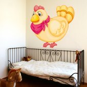 Vinilo infantil gallina