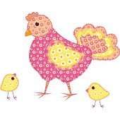 Vinilo infantil gallina