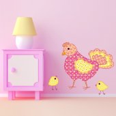 Vinilo infantil gallina