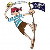 Vinilo infantil joven pirata